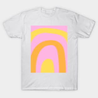 Boho orange and yellow rainbow pattern T-Shirt